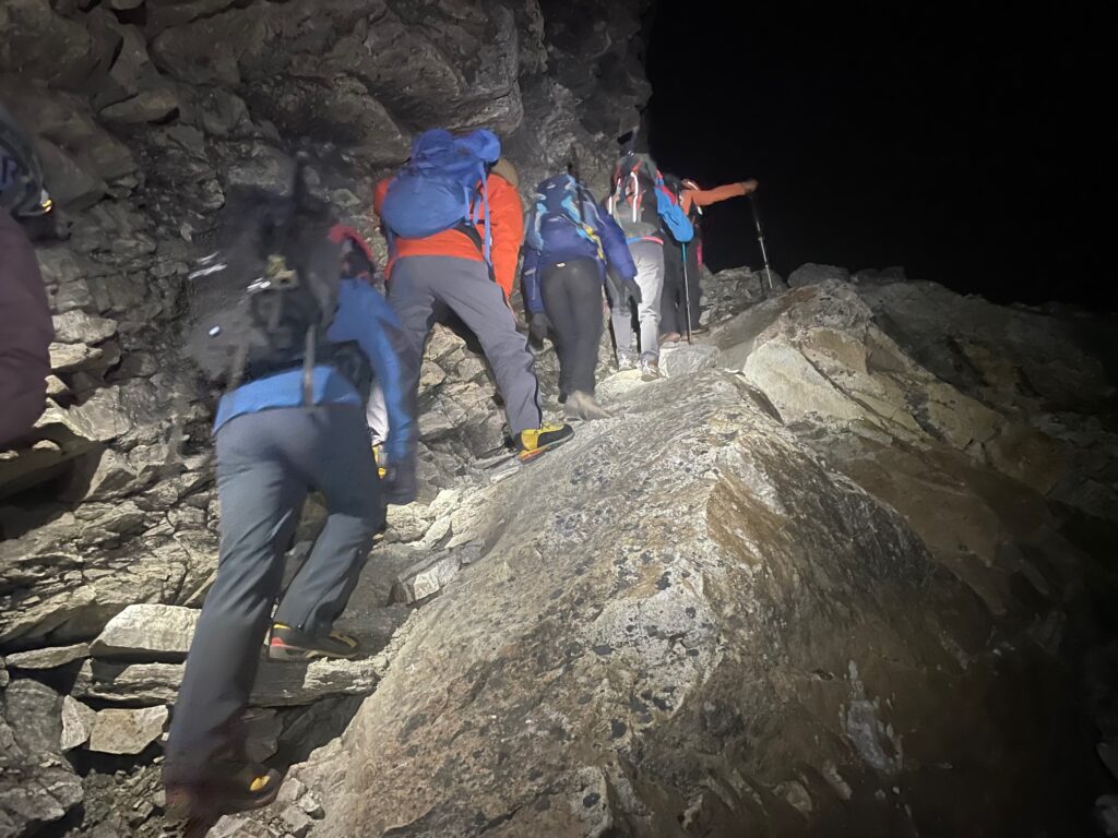 Training for Lobuche Peak.