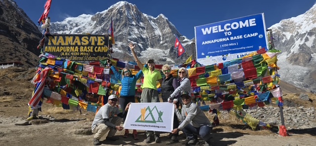 Standing in Annapurna Base Camp.