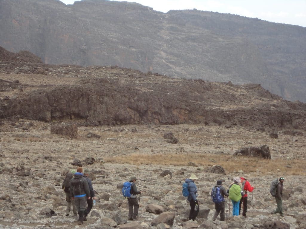 Walking down into Barranco Camp