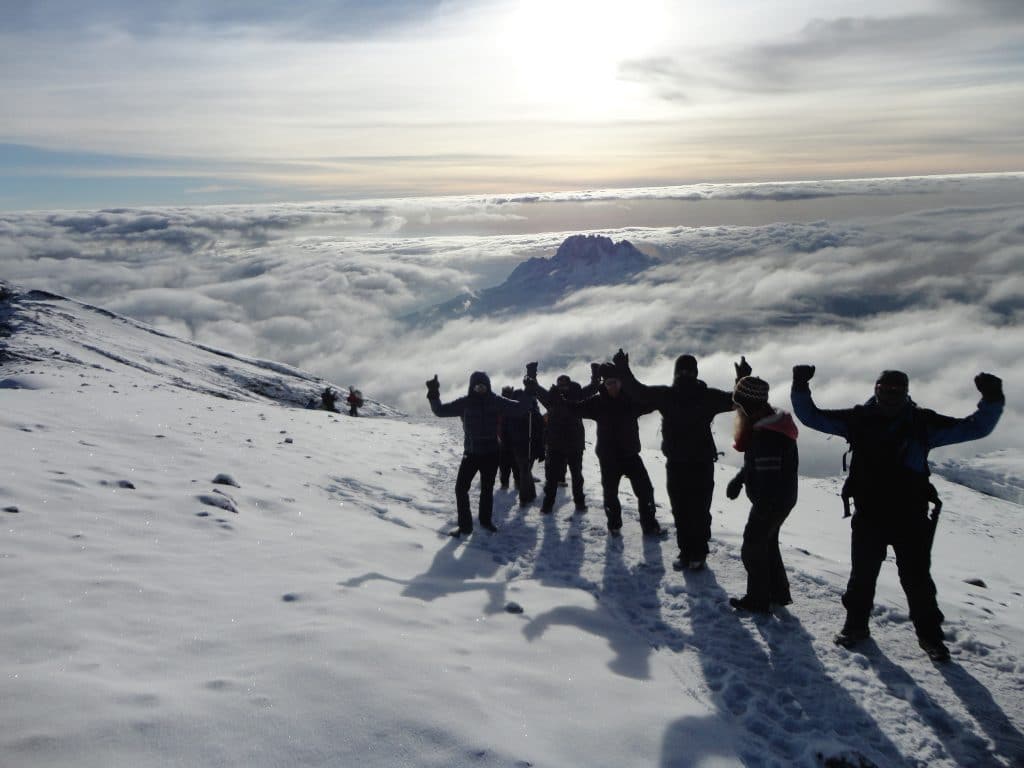 The crater rim on Kilimanjaro