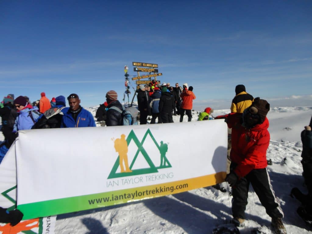 On the summit of Kilimanjaro