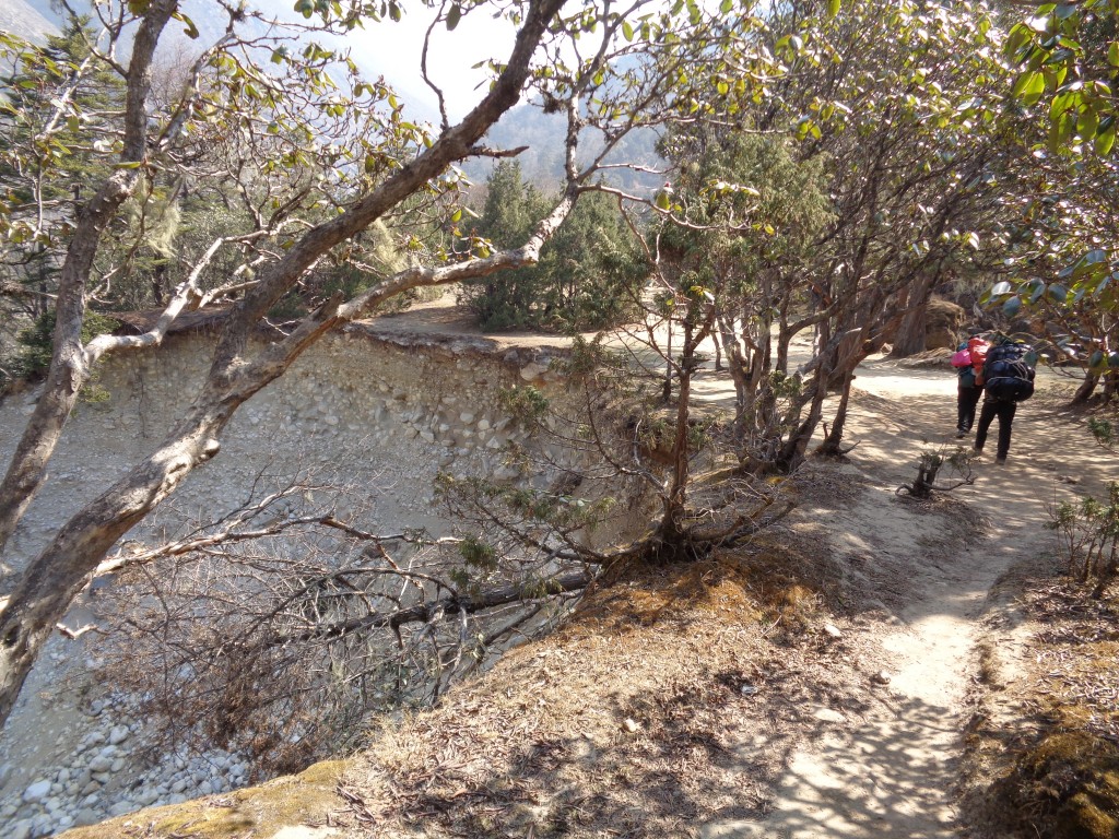 landslide area on route from Tengbouche to Pangbouche