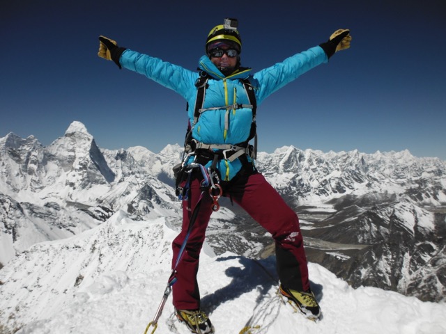 On the summit of Island peak