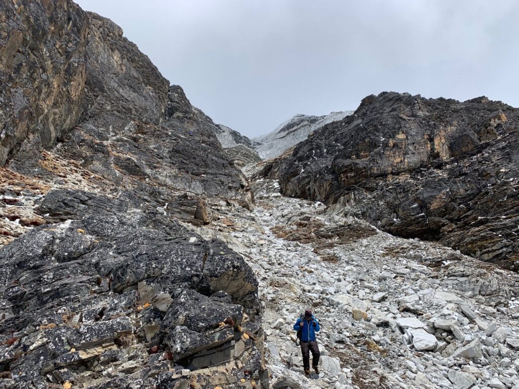 Just above Island peak High Camp