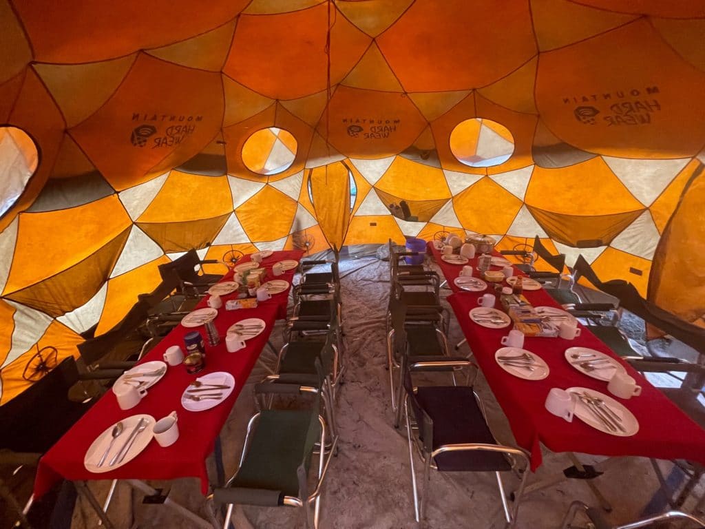 Dining on Kilimanjaro