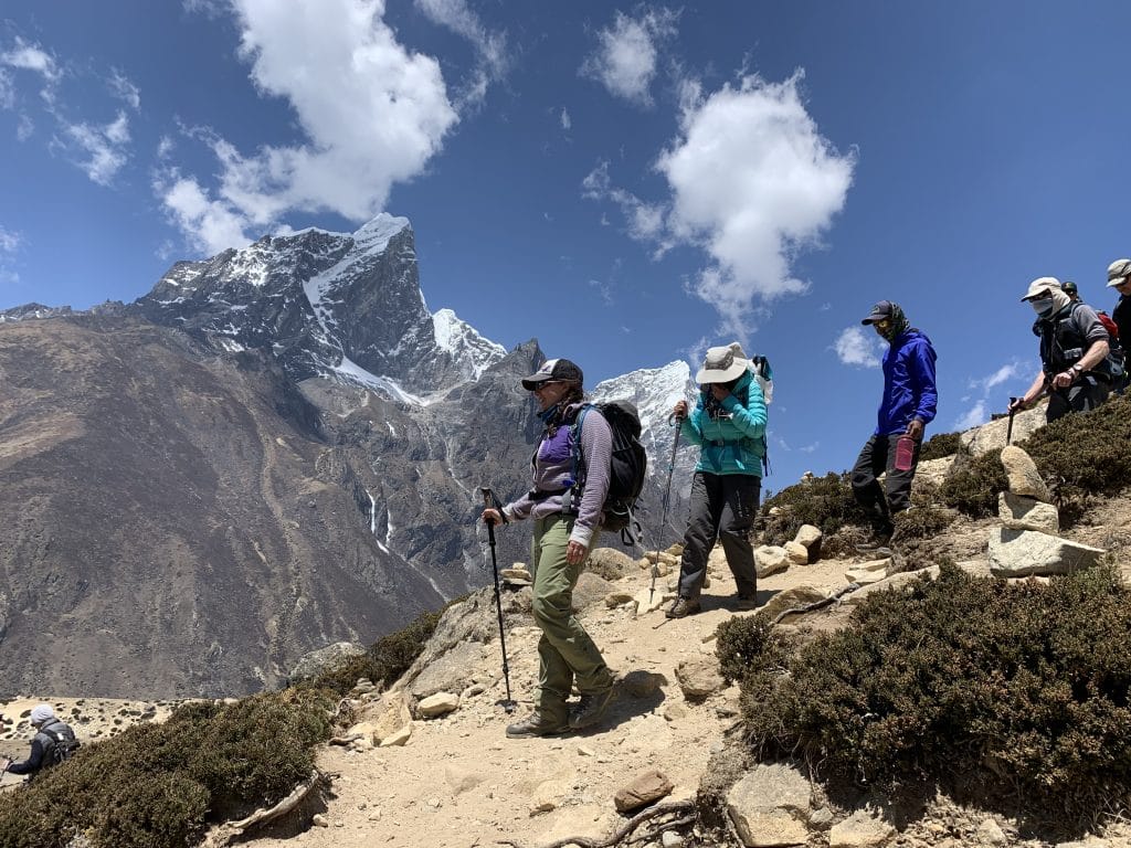 Acclimatization training from Dingbouche