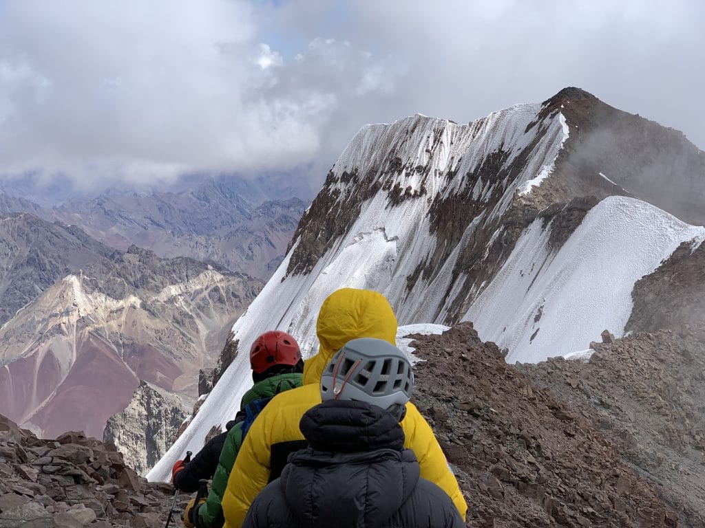 After the summit of Aconcagua