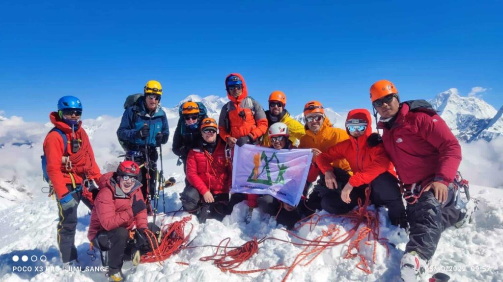 On the summit of Mera Peak
