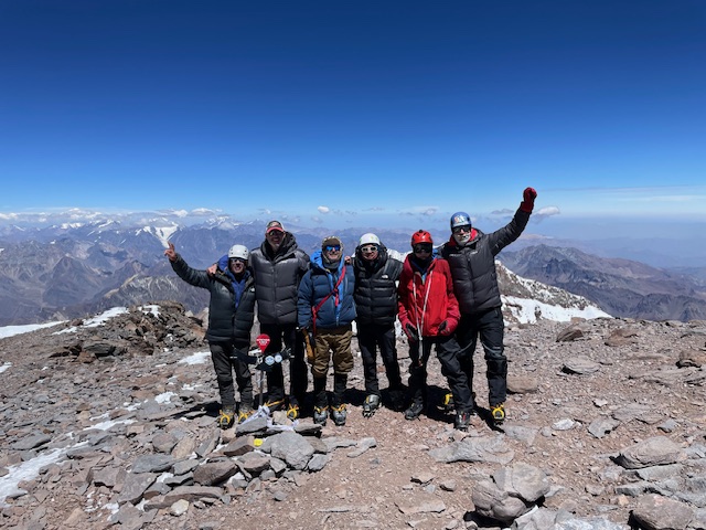 On the summit of Aconcagua