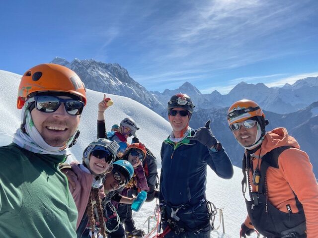 On the summit of Lobuche east