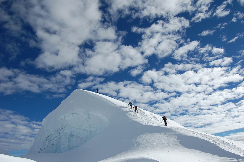Almost at the summit of Pisco, Peru