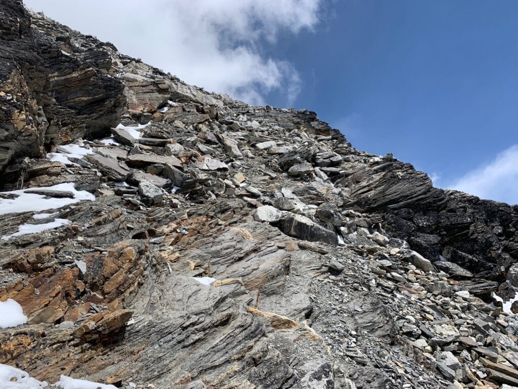 The section below Crampon point