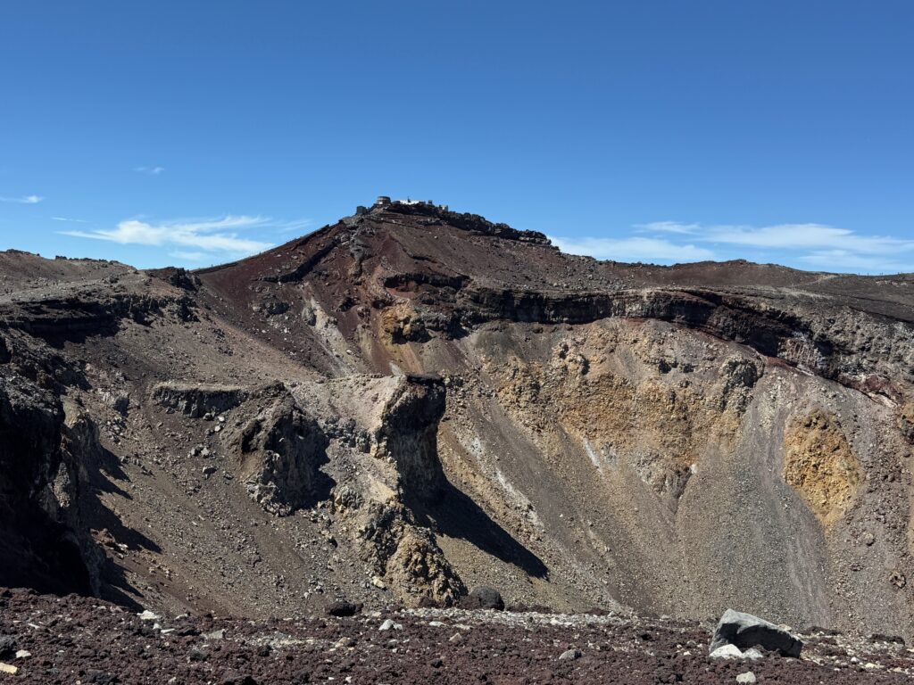 Looking across to the summit of Mount Fuji.