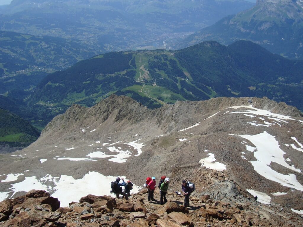 Steep terrain on Mont Blanc