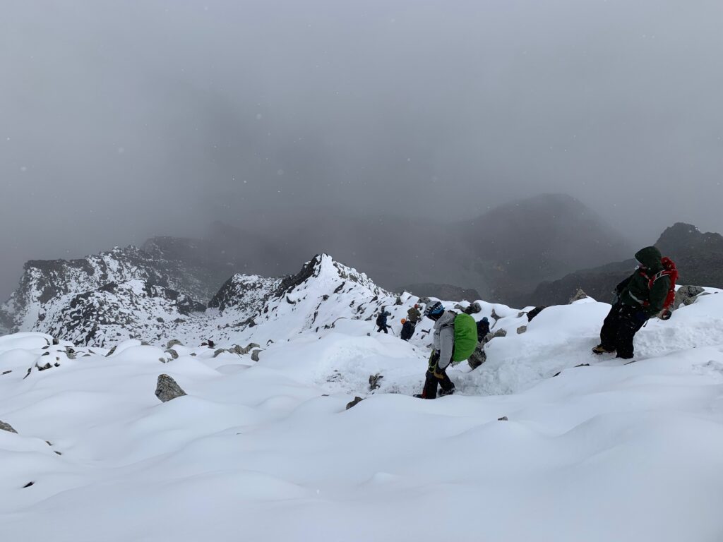 Moving down from Crampon point