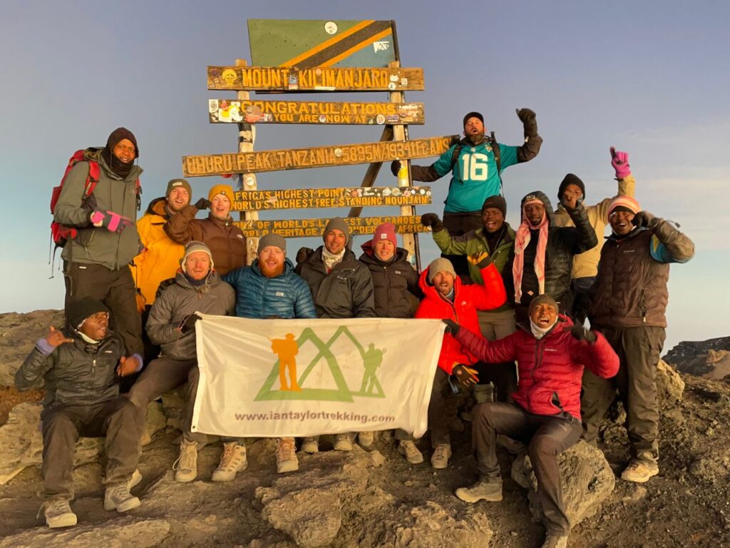 On the summit of Kilimanjaro.