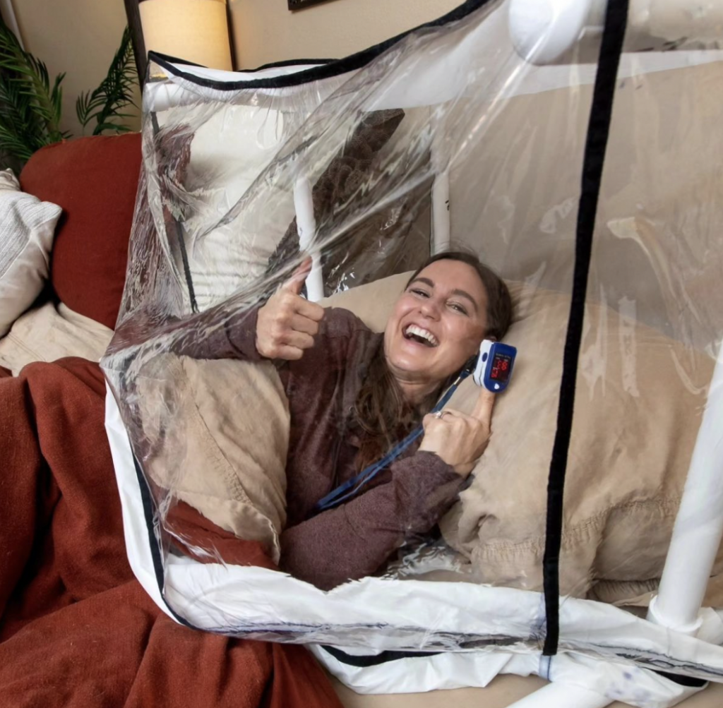 Sleeping at high altitude in your own bed.